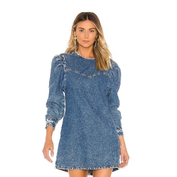 chinese dress ladies Free People Women's Mad Love Denim Midi Dress main image 1